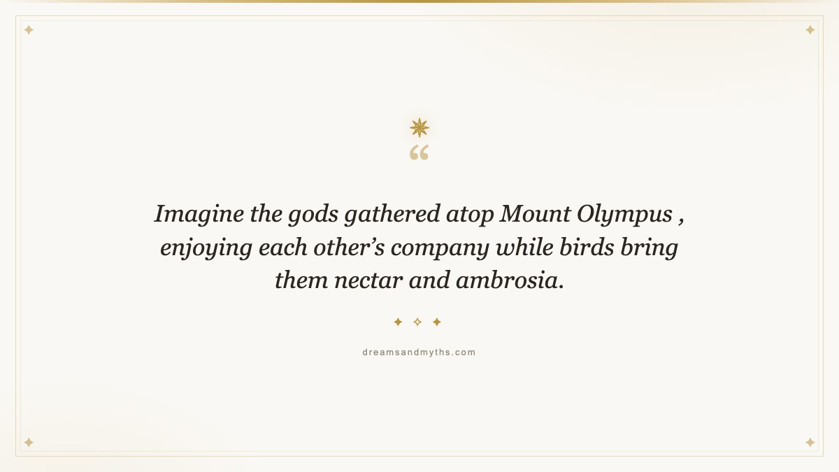 Pull quote from Ambrosia and Nectar: Food of the Heavens From Greek Mythology
