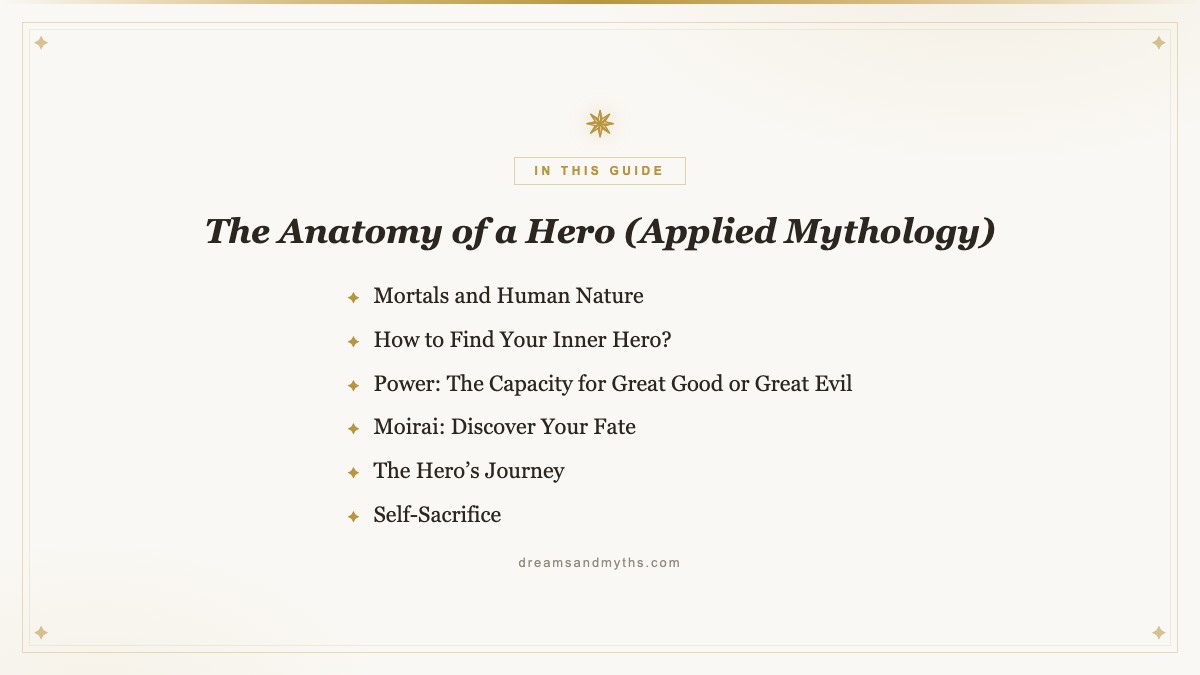 At a glance — The Anatomy of a Hero (Applied Mythology)