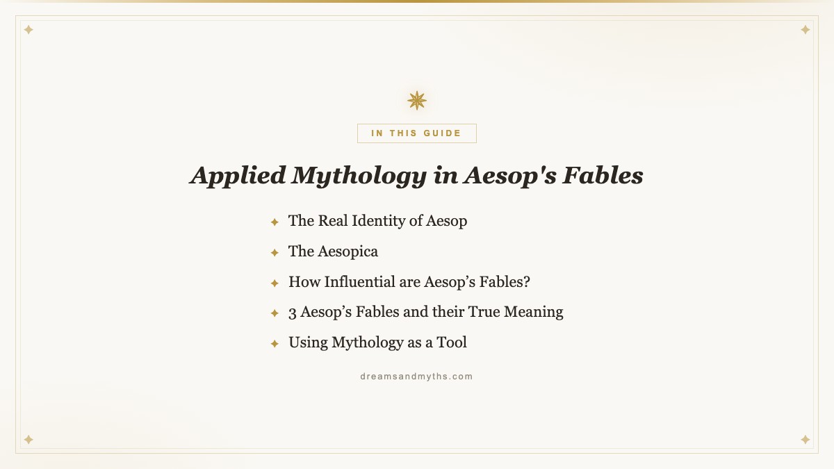 At a glance — Applied Mythology in Aesop's Fables