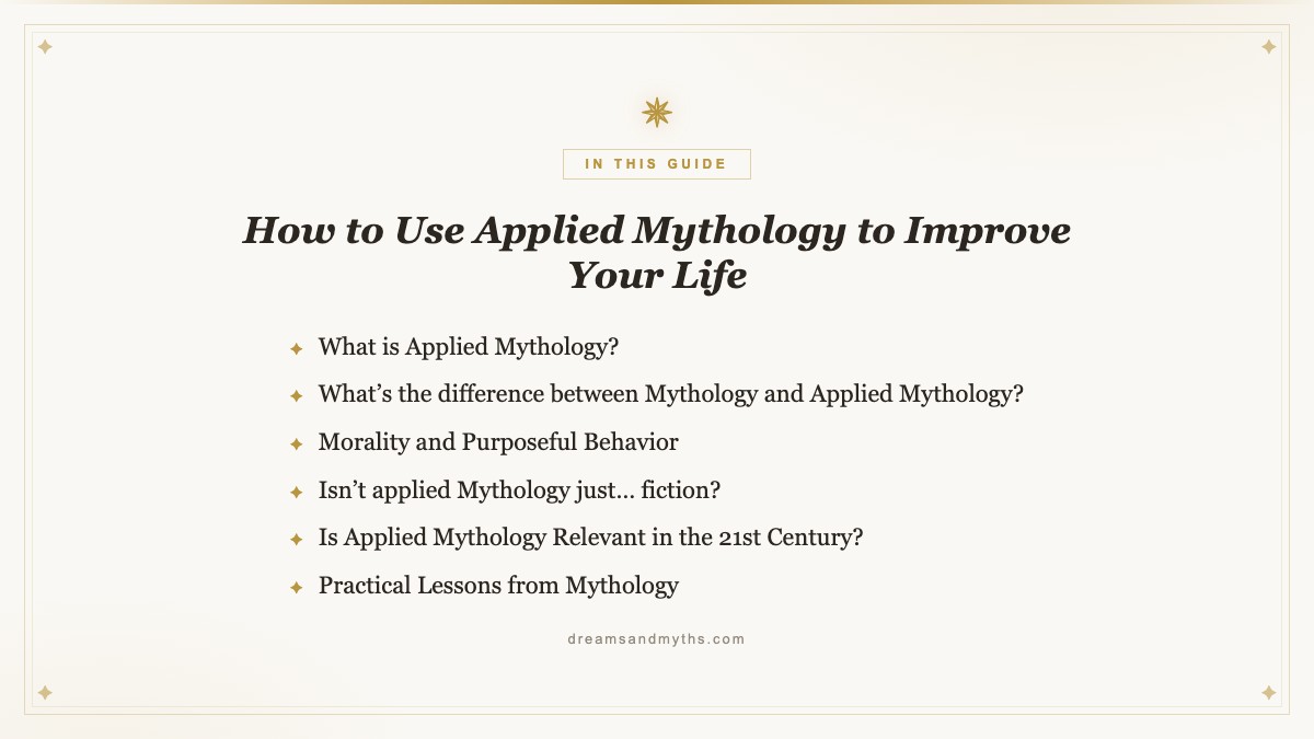 At a glance — How to Use Applied Mythology to Improve Your Life
