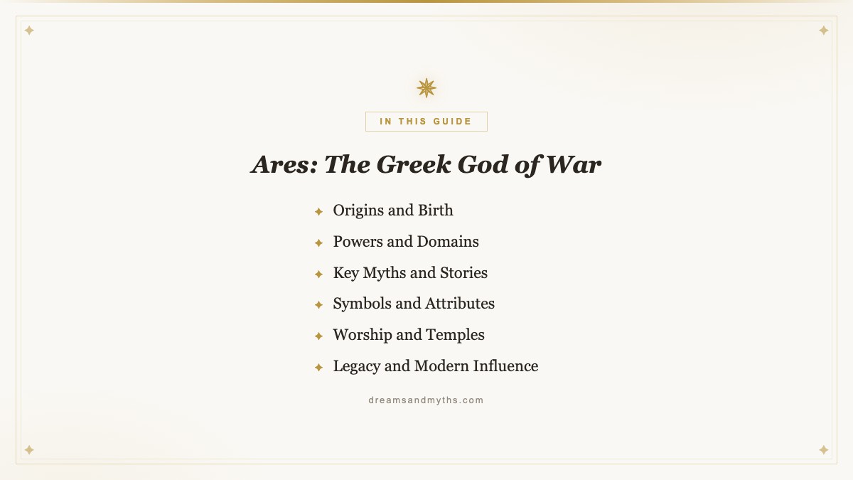 At a glance — Ares: The Greek God of War