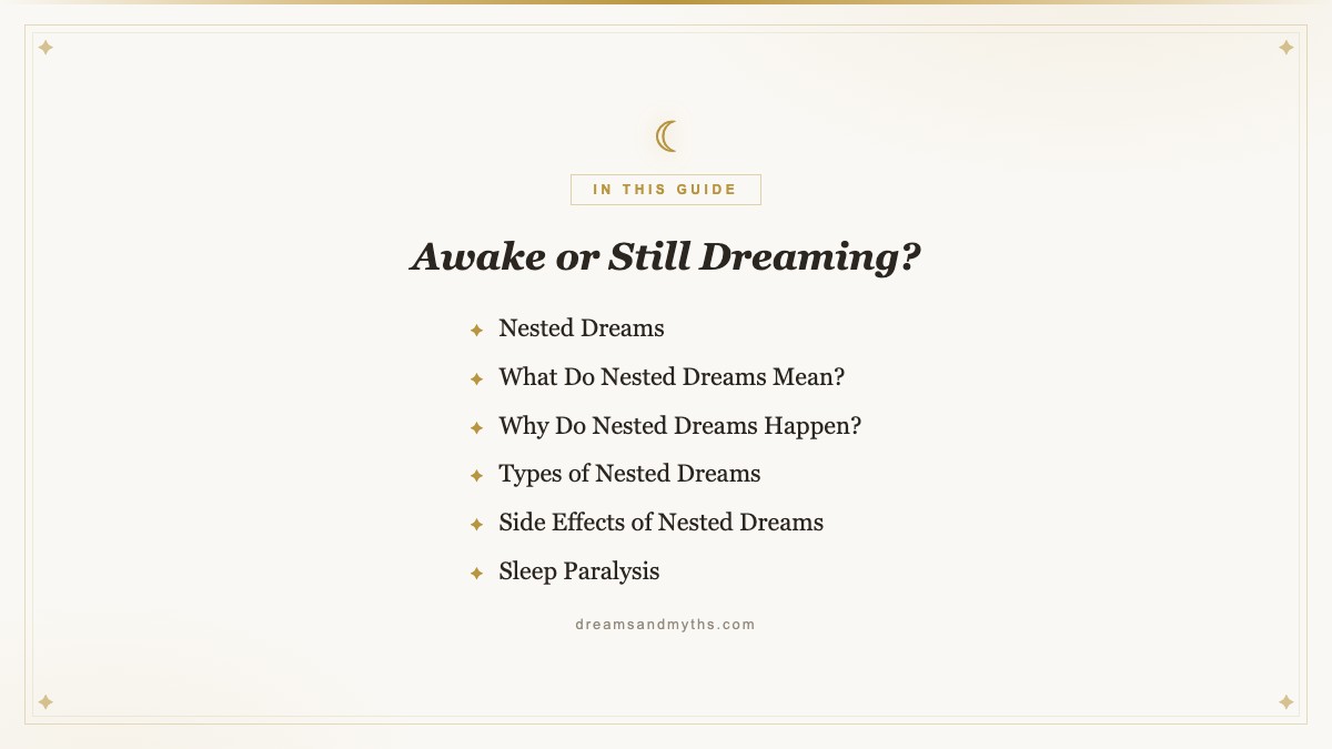 At a glance — Awake or Still Dreaming?