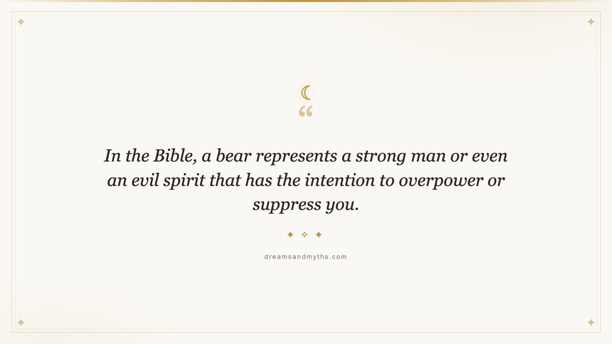 Pull quote from Seeing a Bear in Dream is Good or Bad