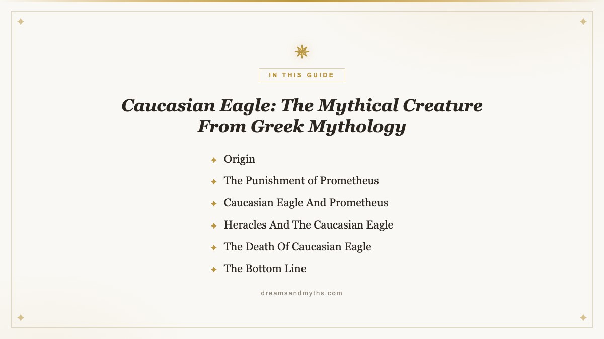 At a glance — Caucasian Eagle: The Mythical Creature From Greek Mythology