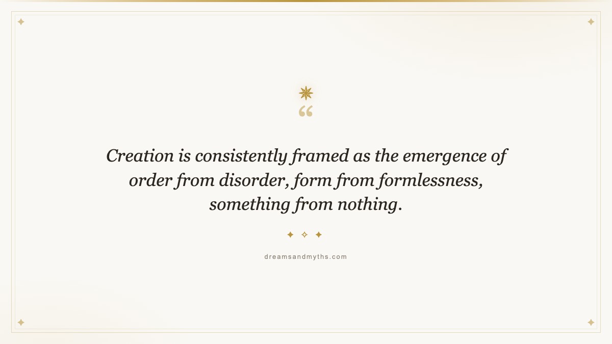 Pull quote from Creation Myths From Around the World
