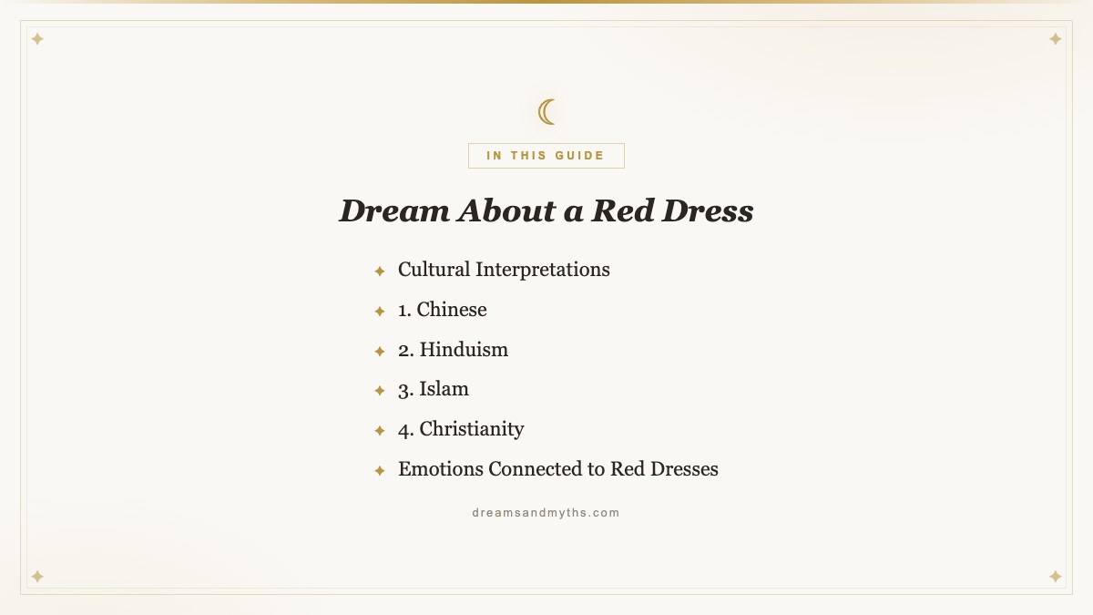 At a glance — Dream About a Red Dress