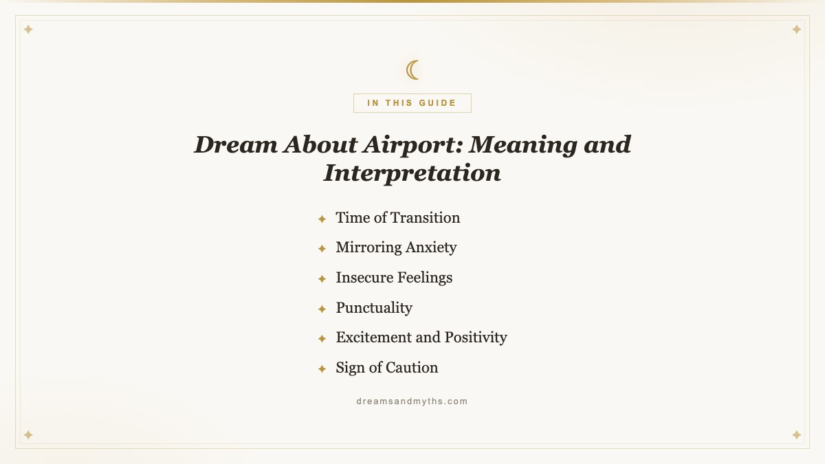 At a glance — Dream About Airport: Meaning and Interpretation