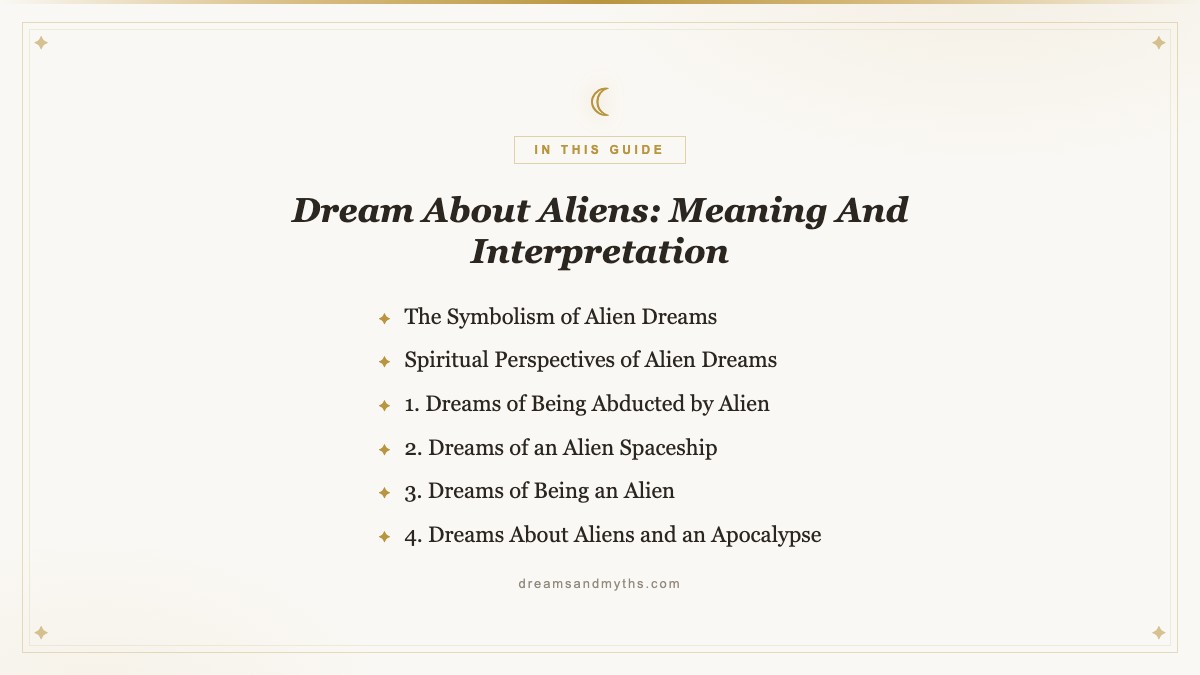 At a glance — Dream About Aliens: Meaning And Interpretation
