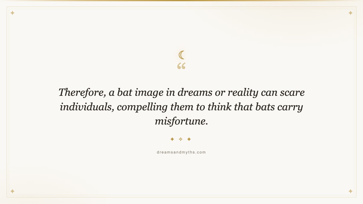 Pull quote from Dreams About Bats: Meanings and Interpretations