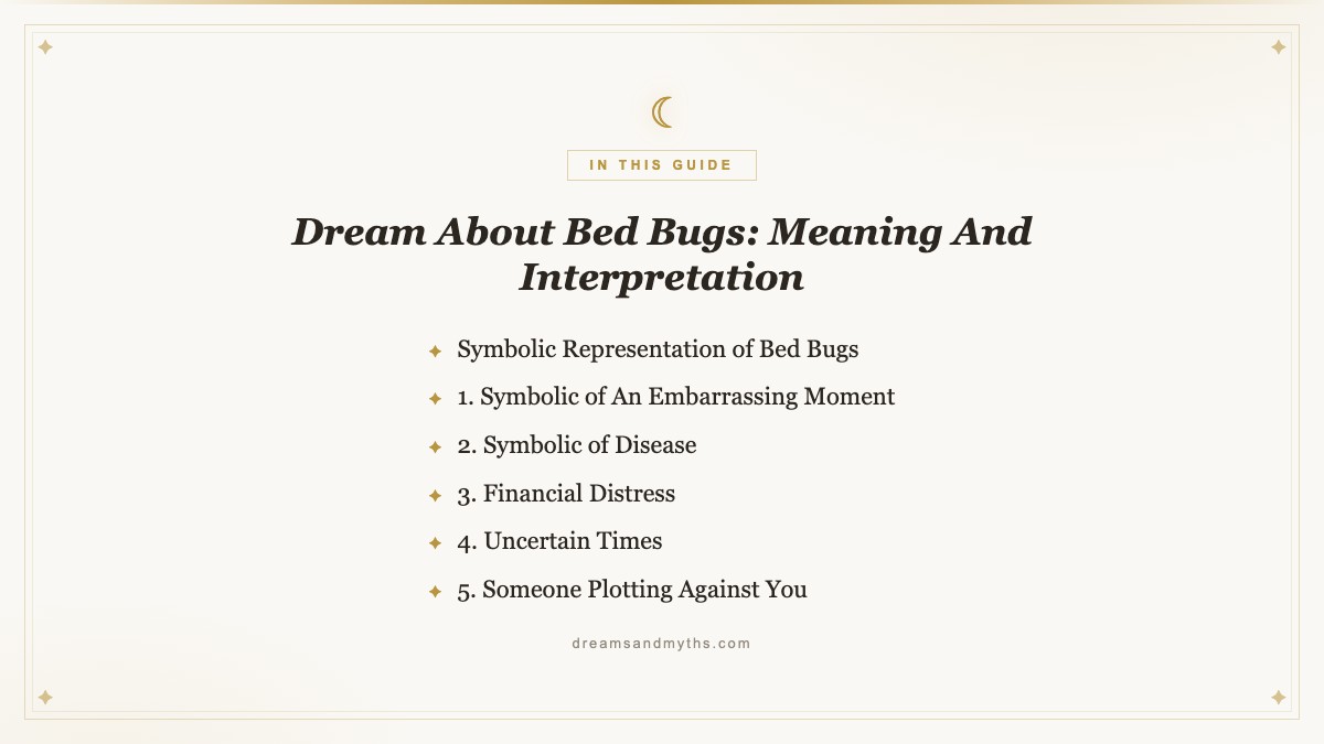 At a glance — Dream About Bed Bugs: Meaning And Interpretation