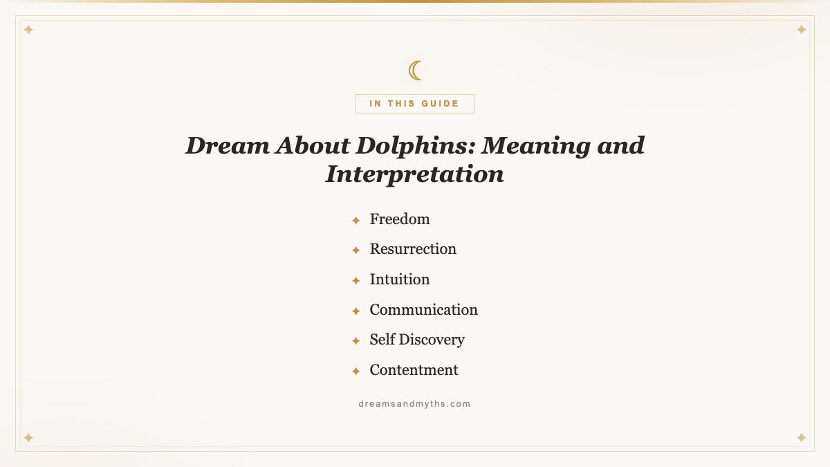 At a glance — Dream About Dolphins: Meaning and Interpretation