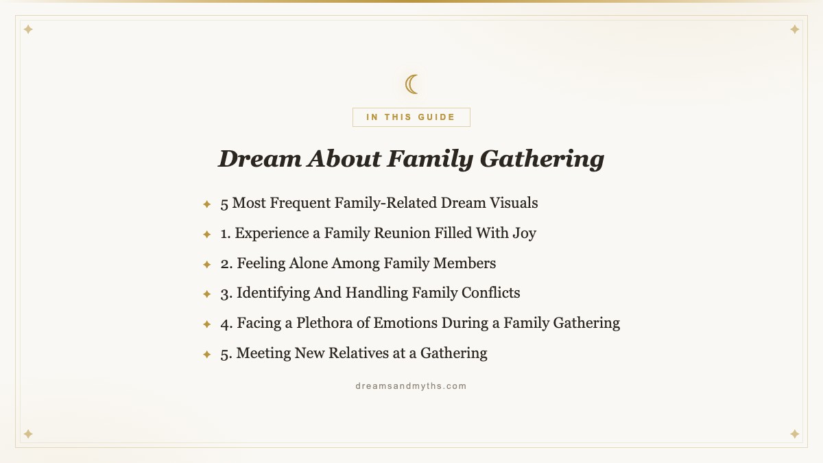 At a glance — Dream About Family Gathering