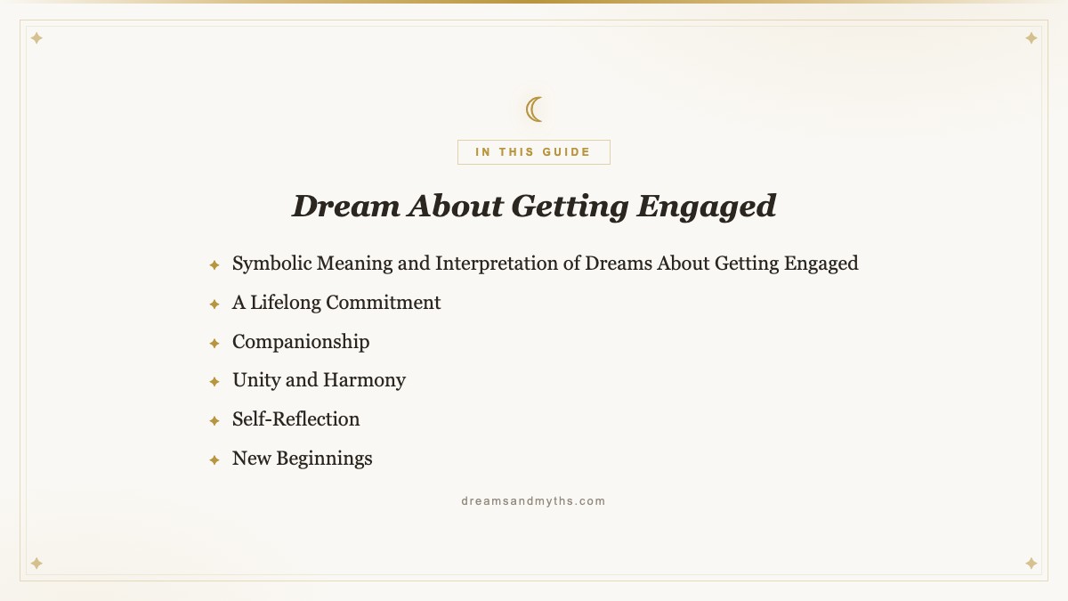 At a glance — Dream About Getting Engaged
