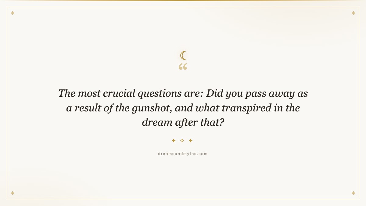 Pull quote from Dream About Getting Shot