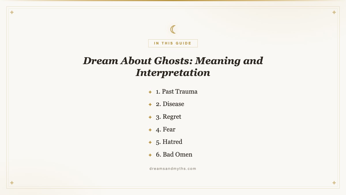 At a glance — Dream About Ghosts: Meaning and Interpretation