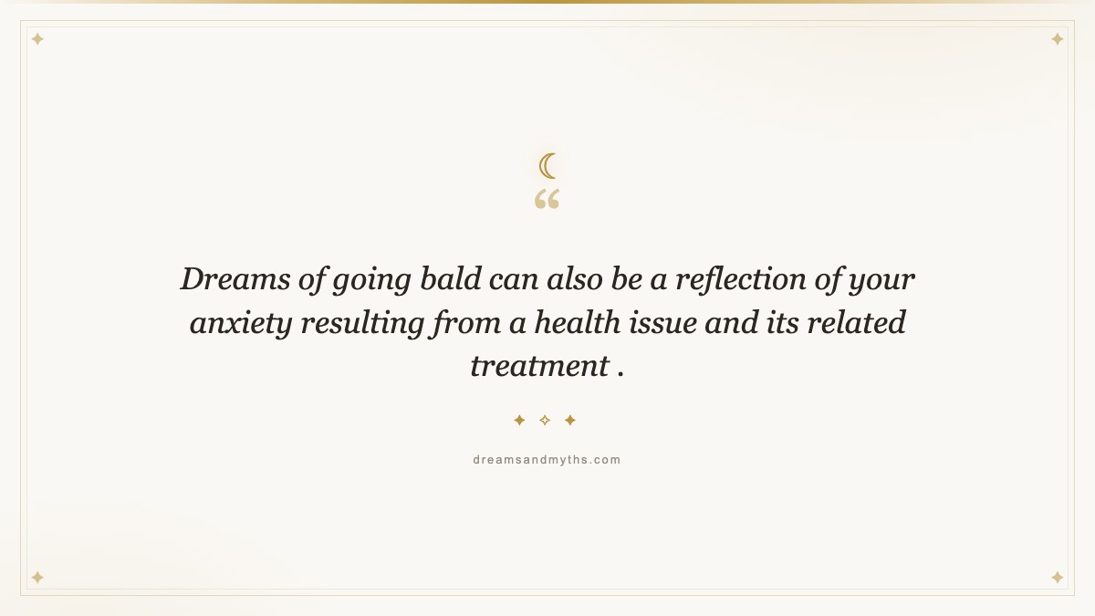 Pull quote from Dream About Going Bald Female