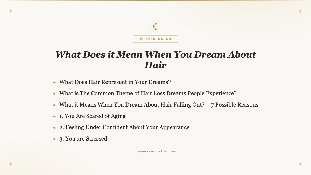 At a glance — What Does it Mean When You Dream About Hair
