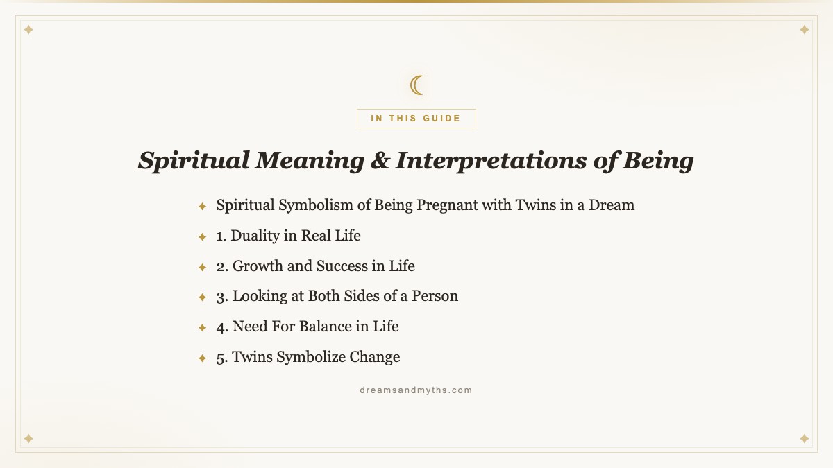 At a glance — Spiritual Meaning & Interpretations of Being