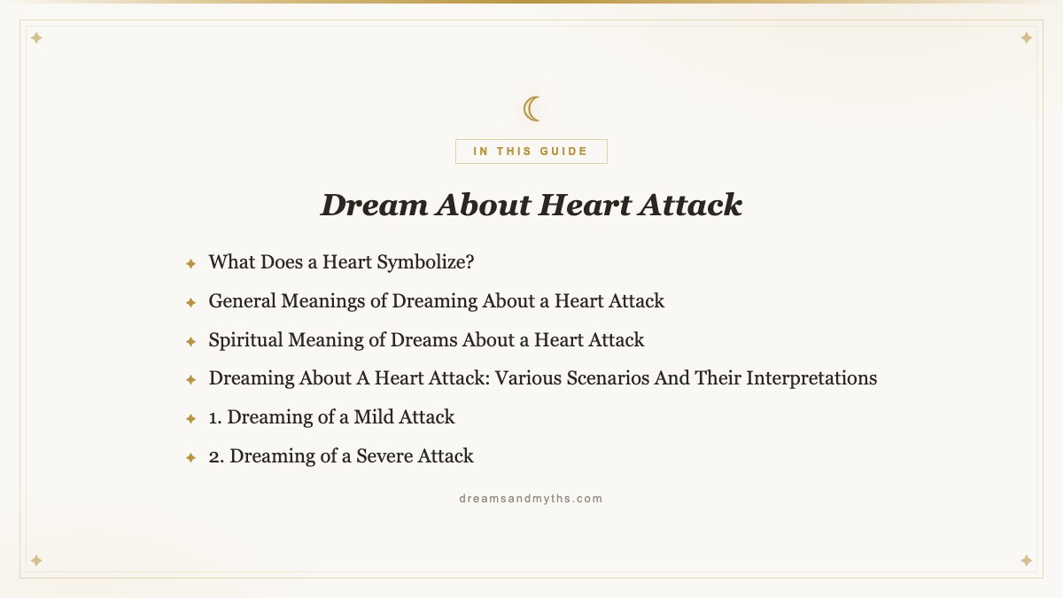 At a glance — Dream About Heart Attack