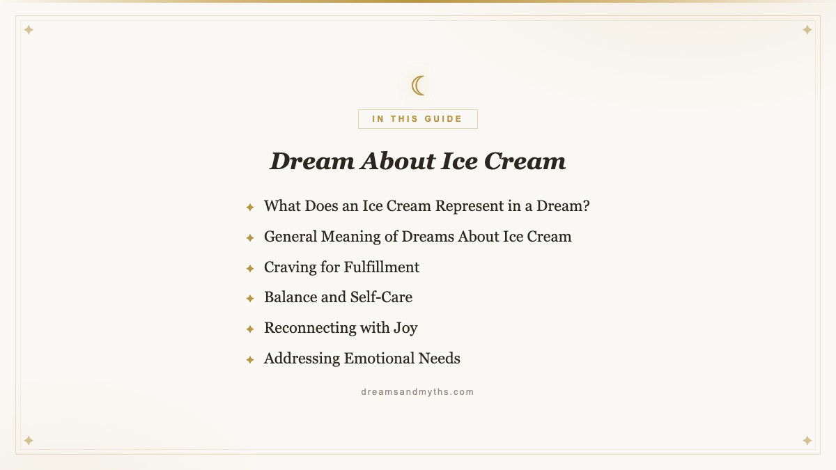 At a glance — Dream About Ice Cream