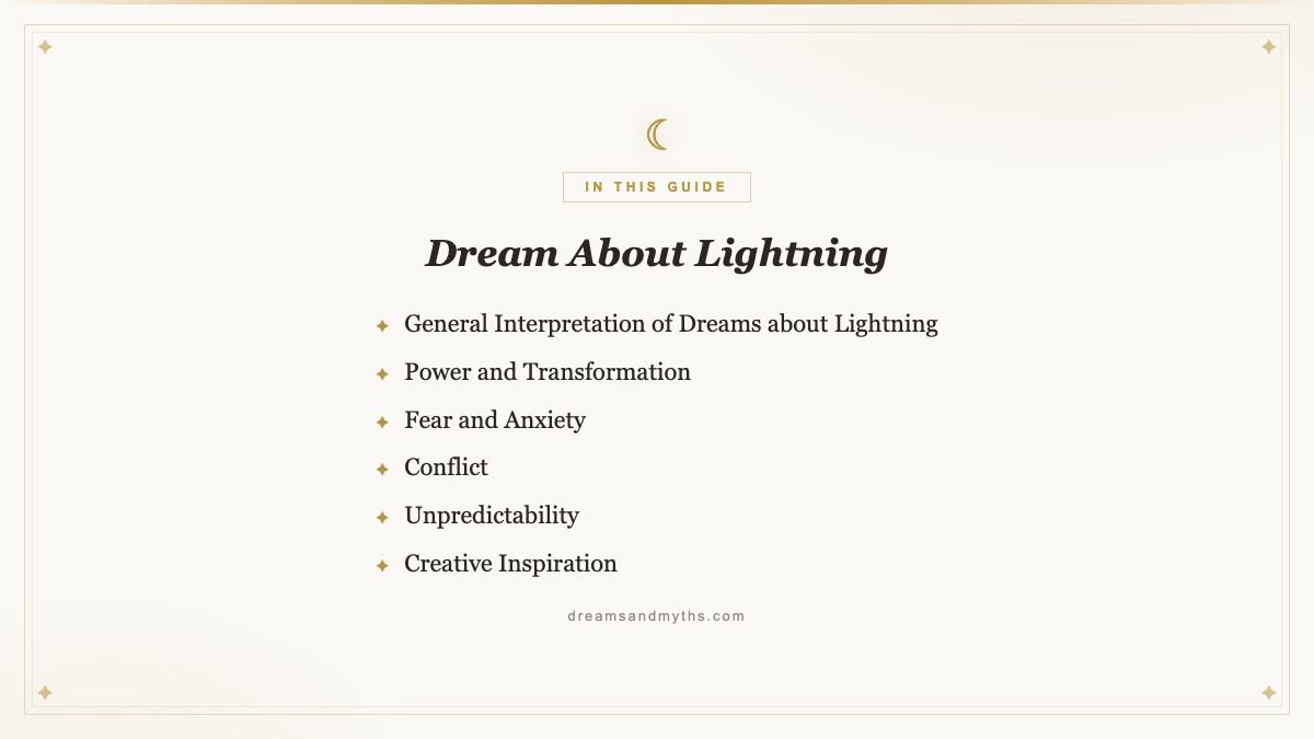 At a glance — Dream About Lightning