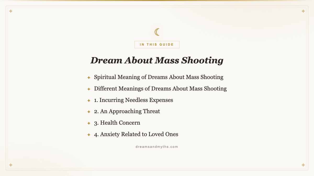 At a glance — Dream About Mass Shooting