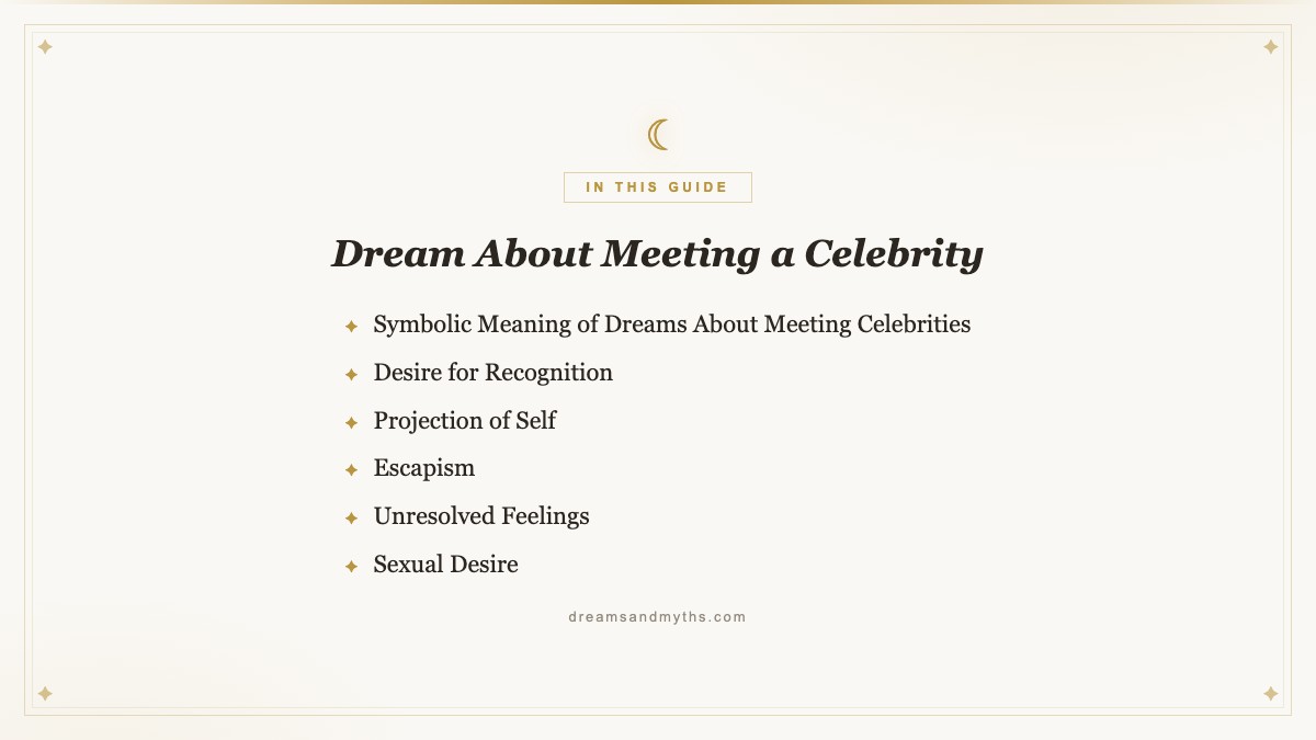At a glance — Dream About Meeting a Celebrity