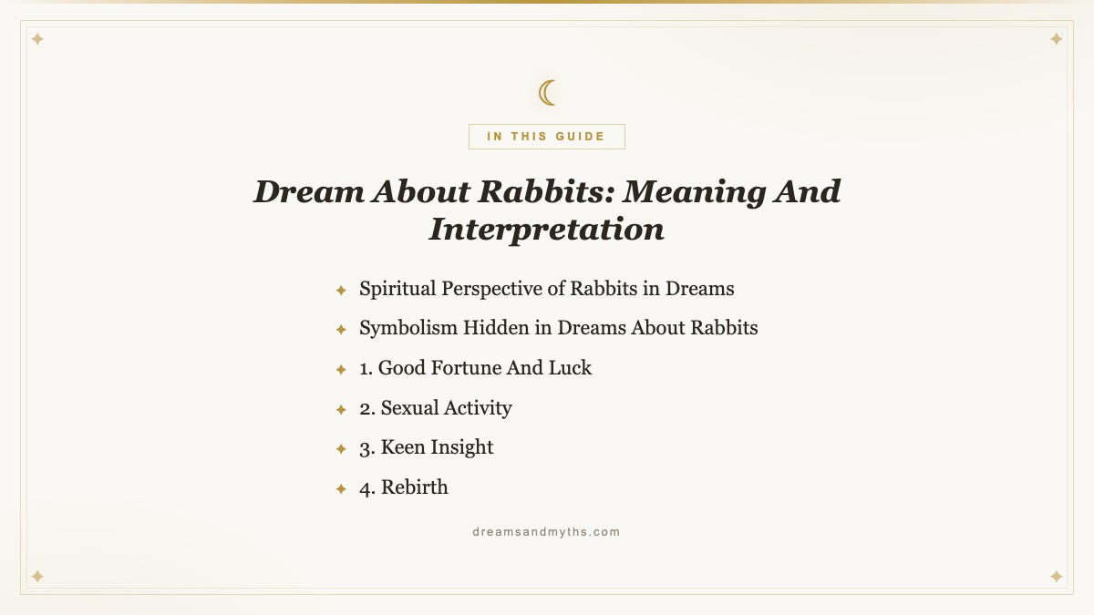 At a glance — Dream About Rabbits: Meaning And Interpretation