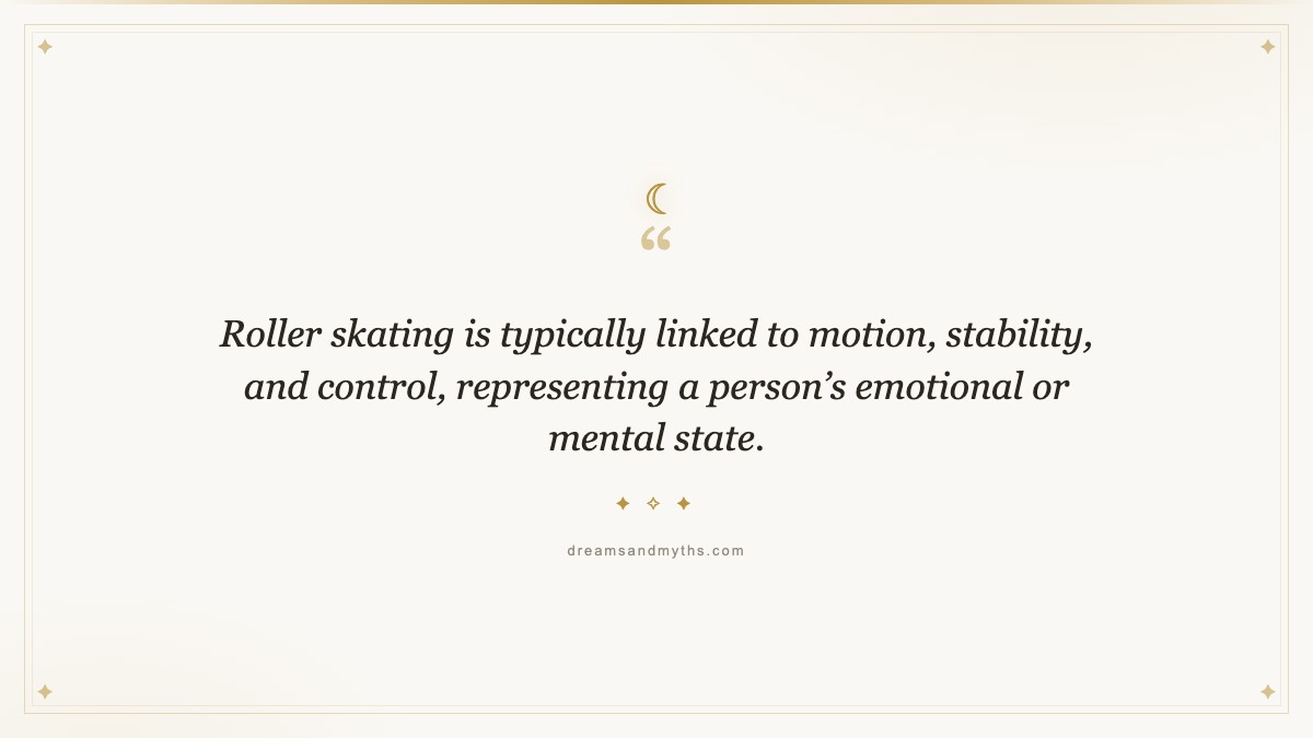 Pull quote from Dream About Roller Skating