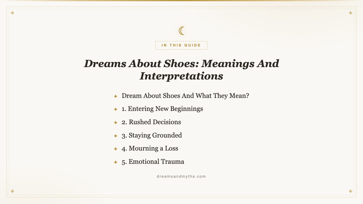 At a glance — Dreams About Shoes: Meanings And Interpretations