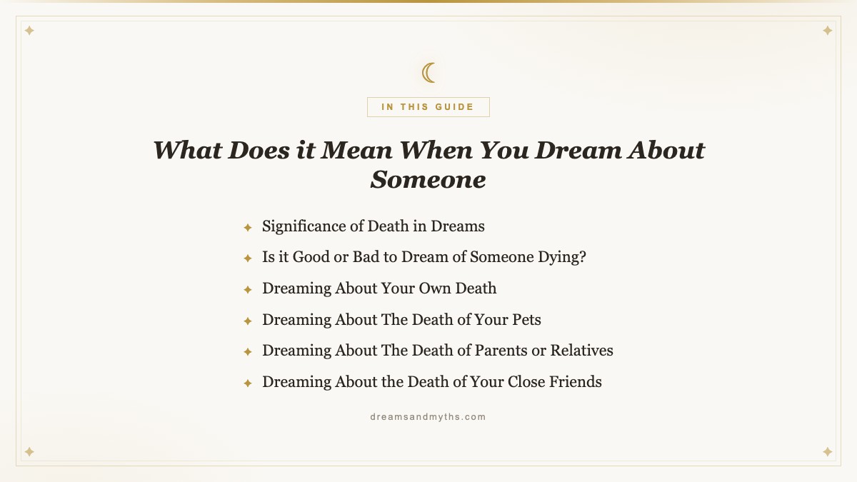 At a glance — What Does it Mean When You Dream About Someone