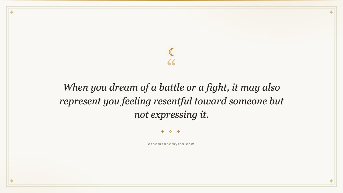 Pull quote from Dream About War: Meaning And Interpretation