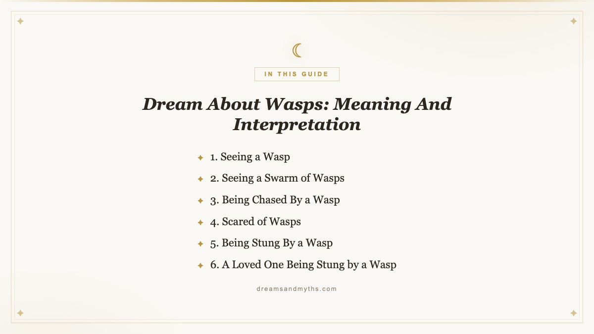 At a glance — Dream About Wasps: Meaning And Interpretation