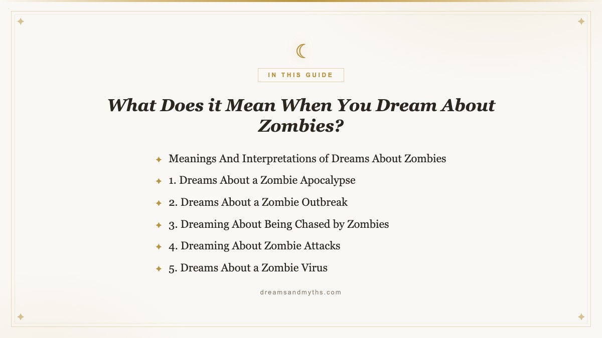 At a glance — What Does it Mean When You Dream About Zombies?