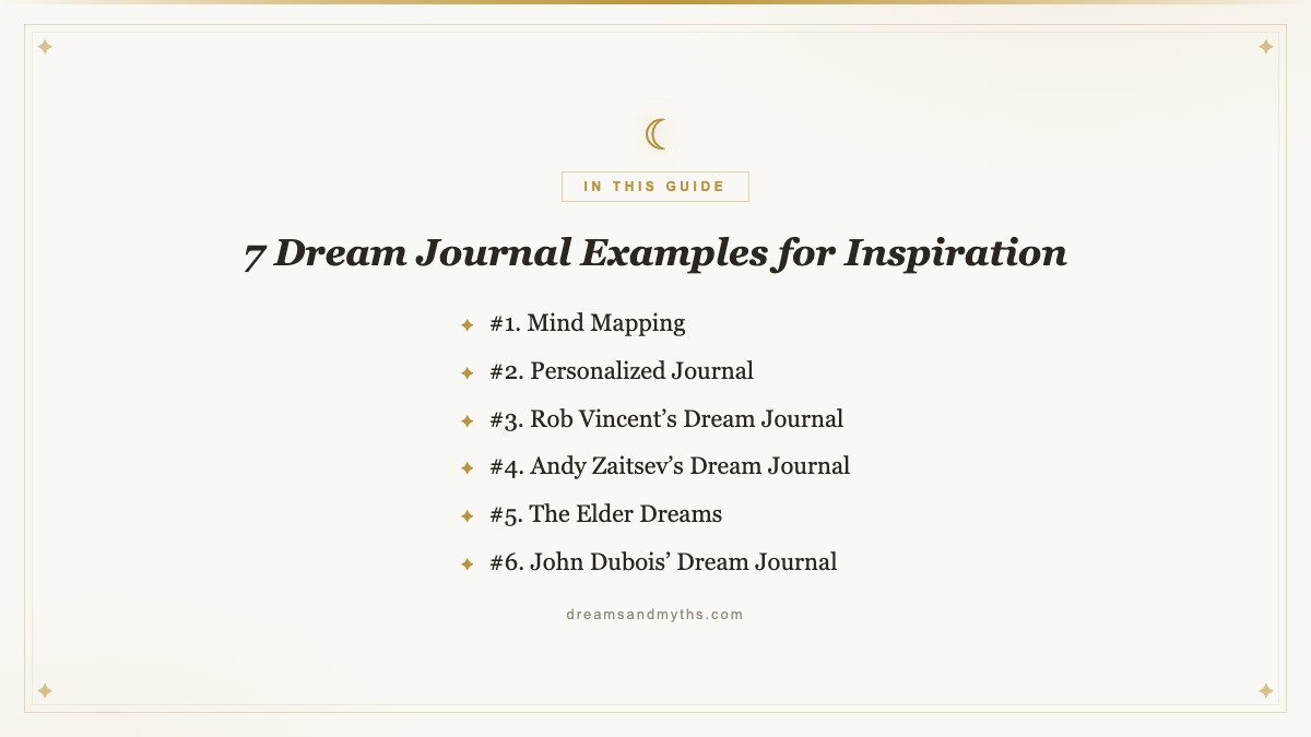 At a glance — 7 Dream Journal Examples for Inspiration