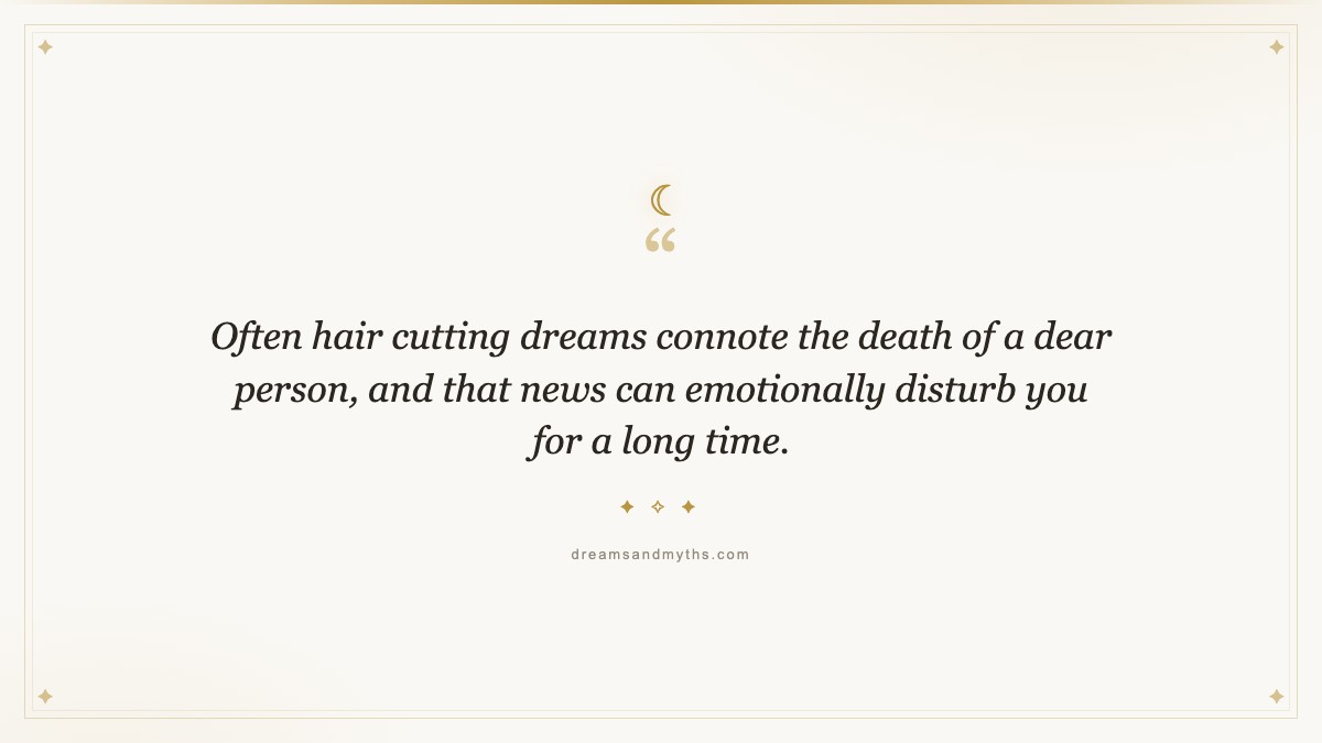 Pull quote from Dream About Cutting Hair