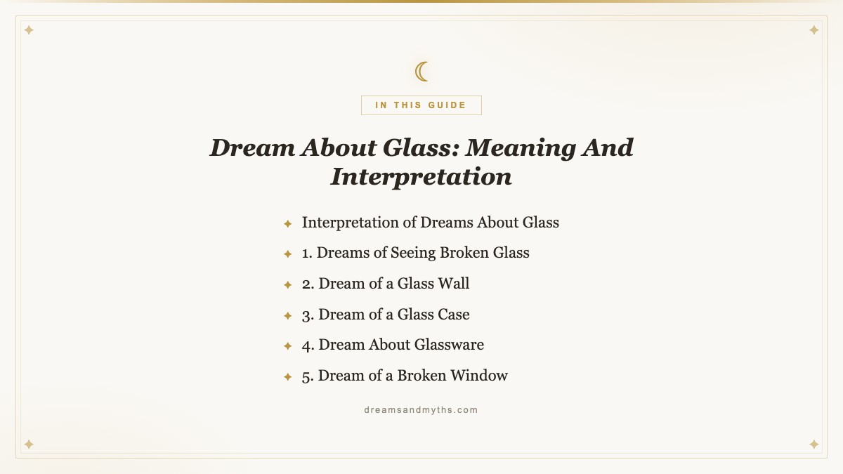 At a glance — Dream About Glass: Meaning And Interpretation