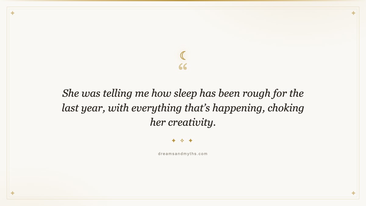 Pull quote from I Created a Dream Space for the Exploration of the Subconscious