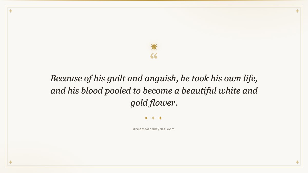 Pull quote from Echo And Narcissus: A Love Story From Greek