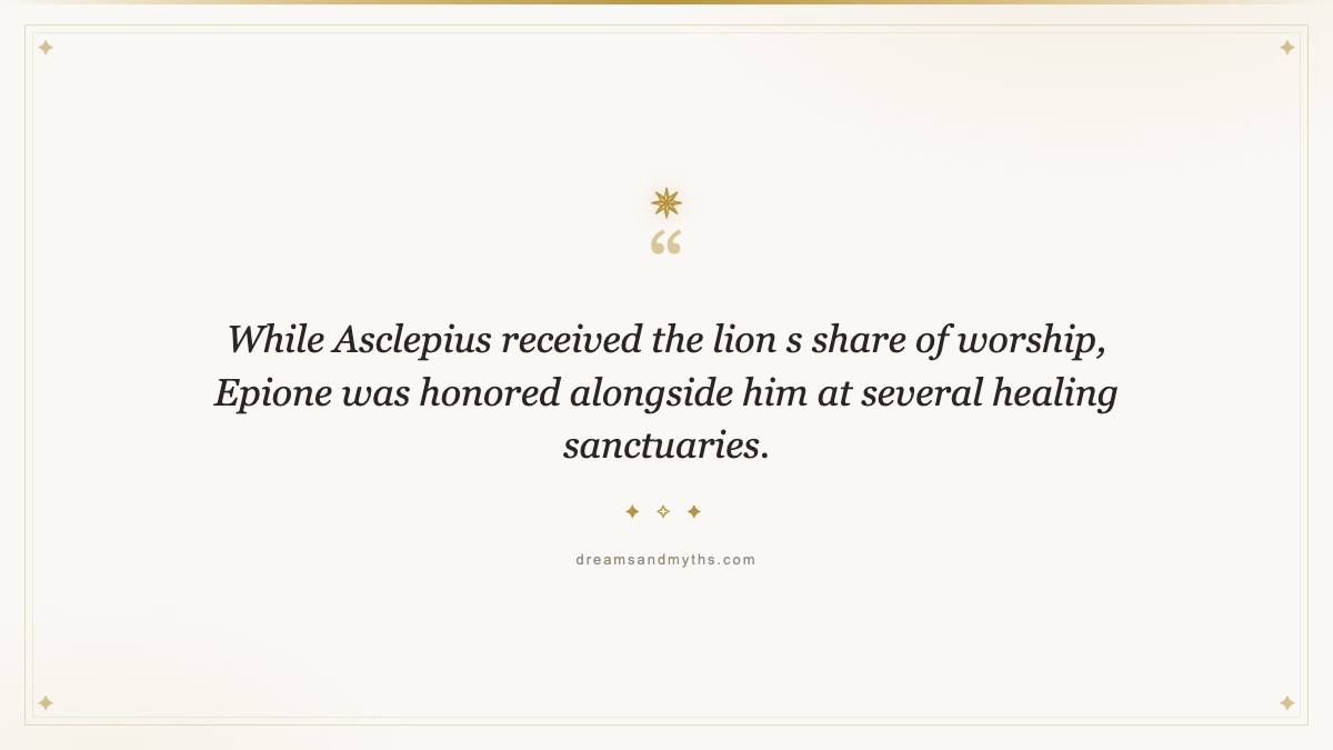 Pull quote from Epione: Goddess of Healing From Greek Mythology