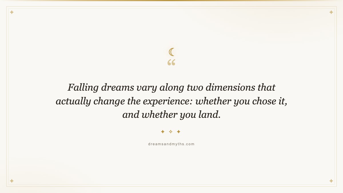 Pull quote card from the falling dream guide
