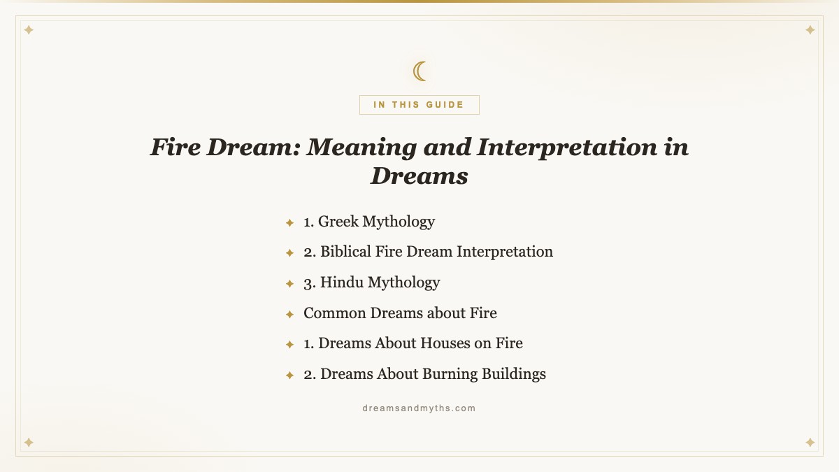 At a glance — Fire Dream: Meaning and Interpretation in Dreams