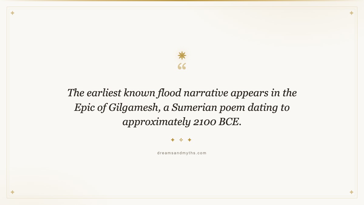 Pull quote from Flood Myths Across Cultures