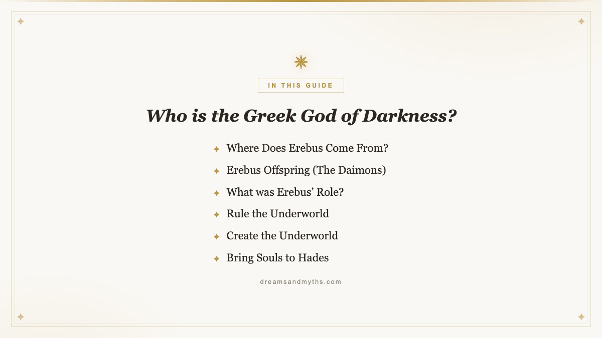 At a glance — Who is the Greek God of Darkness?