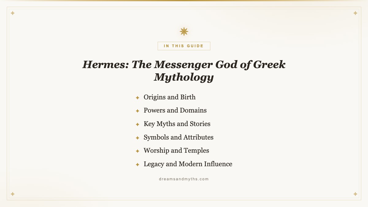 At a glance — Hermes: The Messenger God of Greek Mythology