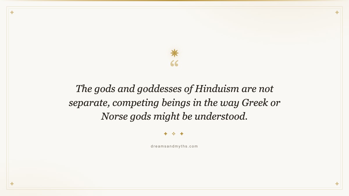 Pull quote from The Major Hindu Gods and Goddesses