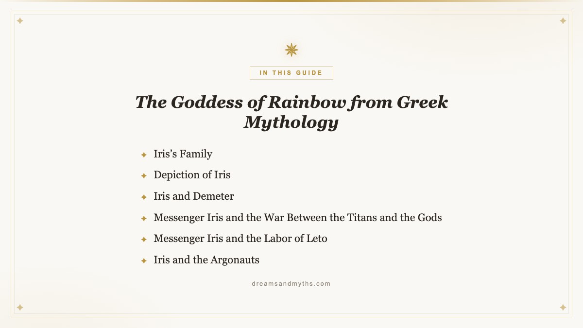 At a glance — The Goddess of Rainbow from Greek Mythology