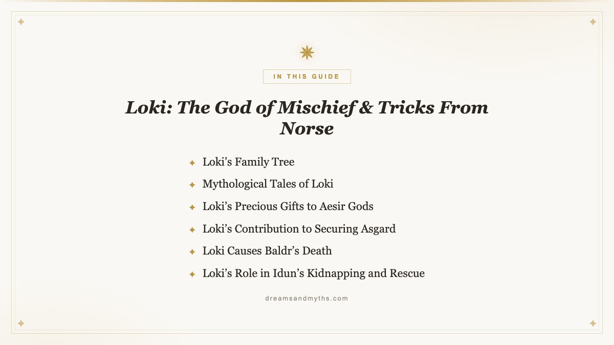 At a glance — Loki: The God of Mischief & Tricks From Norse