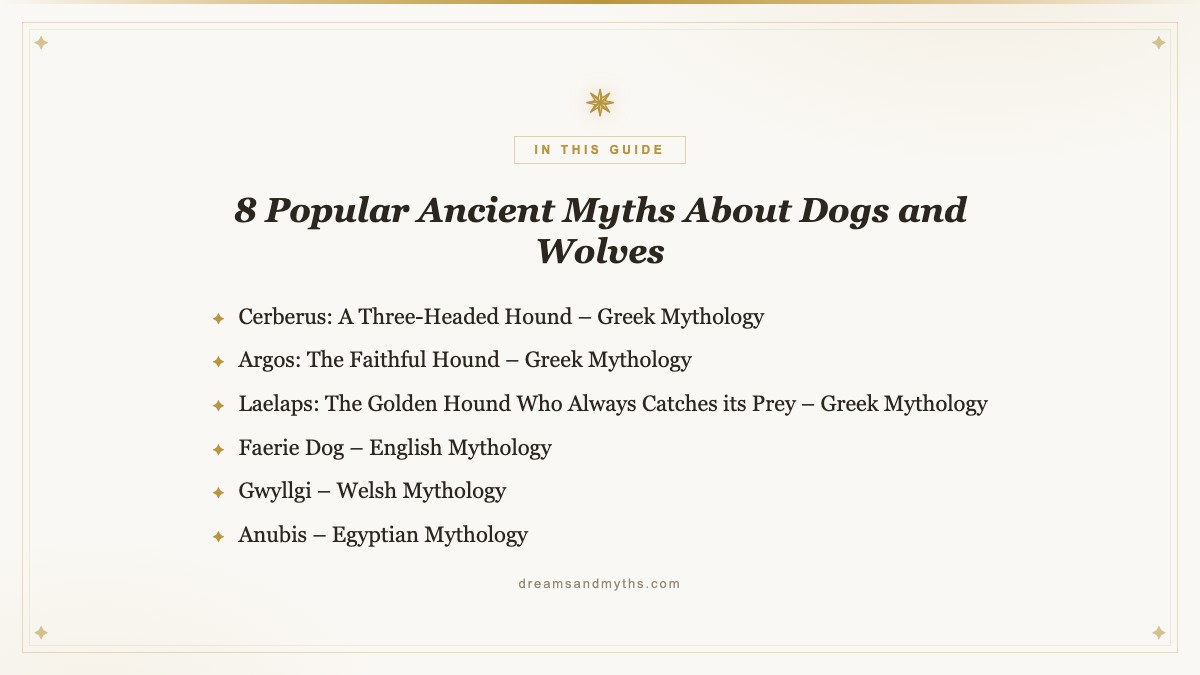 At a glance — 8 Popular Ancient Myths About Dogs and Wolves
