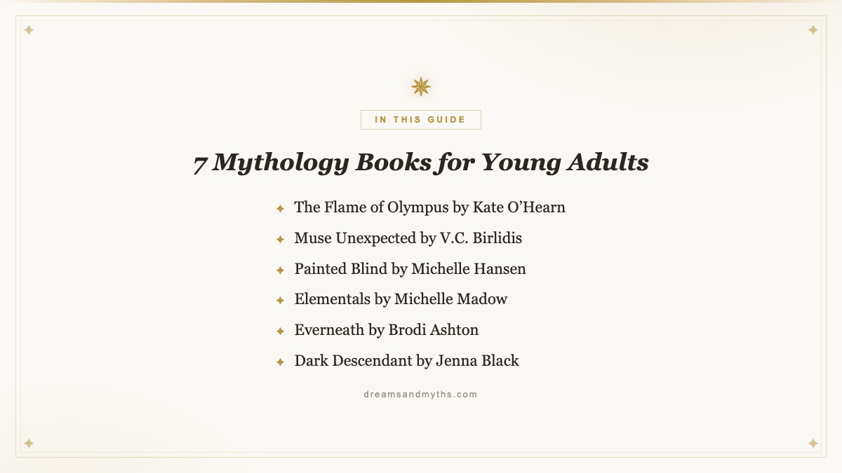 At a glance — 7 Mythology Books for Young Adults